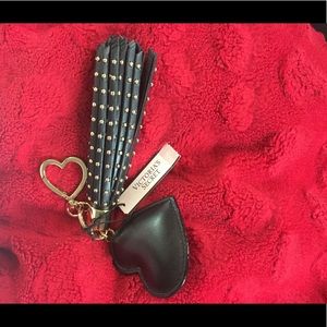 Victoria’s Secret black tassel studded bag charm